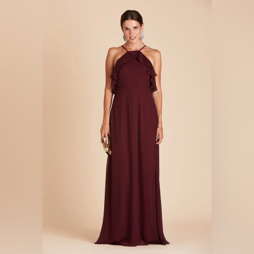 Birdy Grey Jules Dress Chiffon Cabernet MEDIUM NEW NWT BRIDESMAID WEDDING